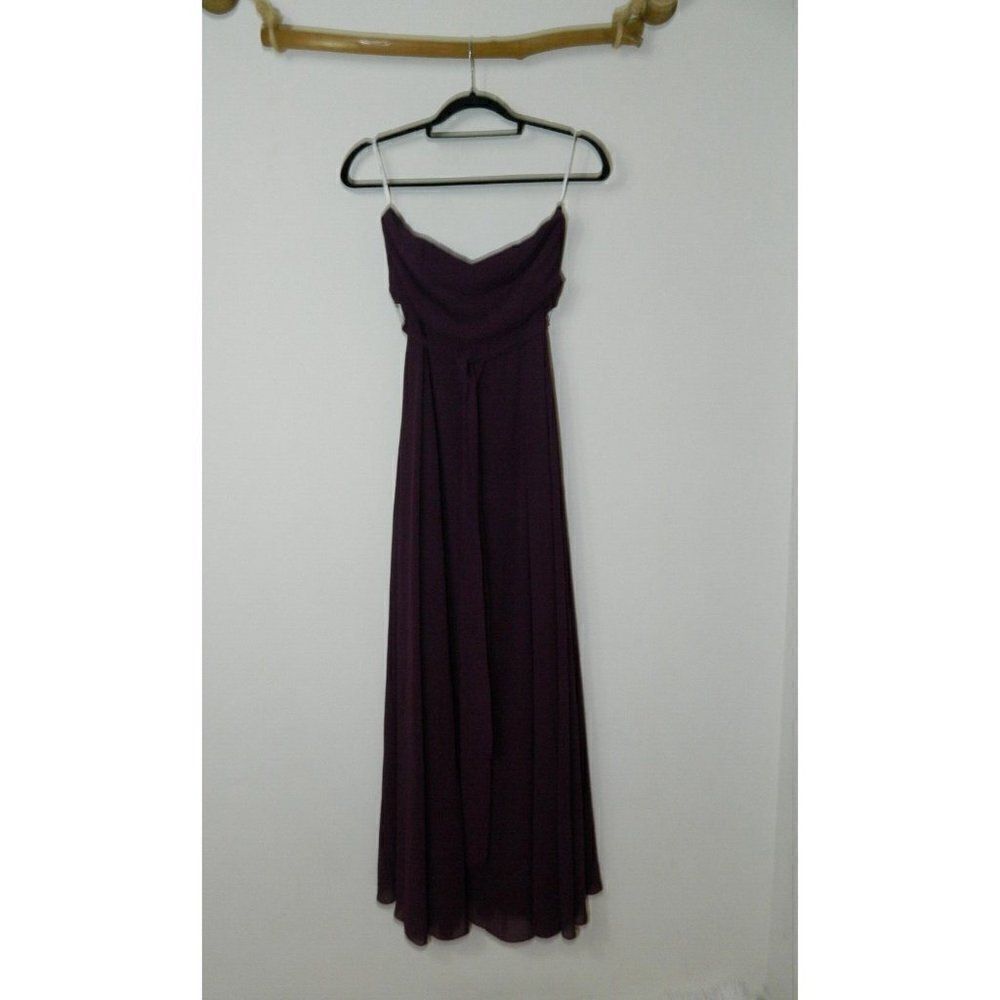 Lulu’s Dress Purple Elegant Events Dark Purple‎ Strapless Maxi Dress Medium